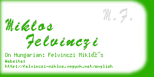 miklos felvinczi business card